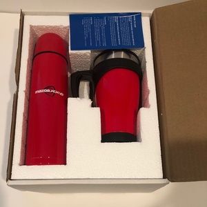 Brand New Vintage Mazda RX8 Red Thermos & Travel Mug/Cup Keeps it Hot or Cold